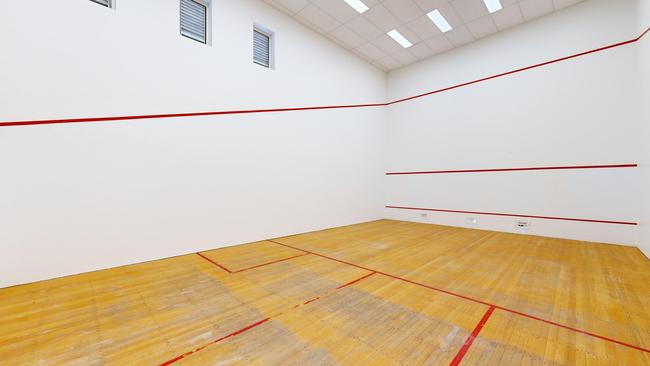 One of the squash courts at the former Australian Army gymnasium. Picture: Supplied