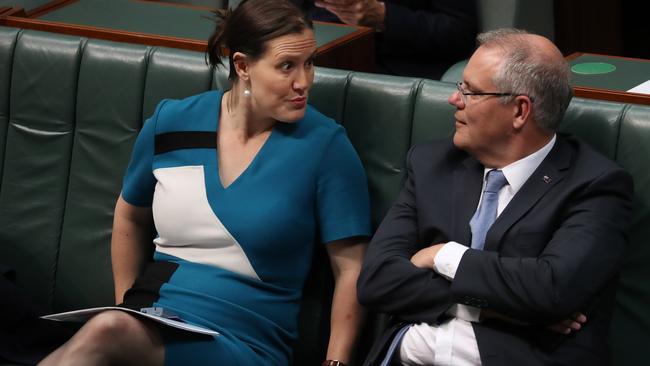 Kelly O’Dwyer with PM Scott Morrison. Picture: Gary Ramage