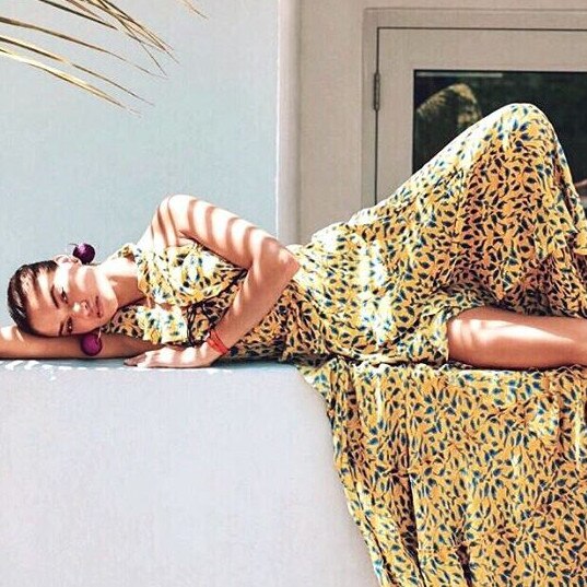 Shanina Shaik sleeps on the job... 