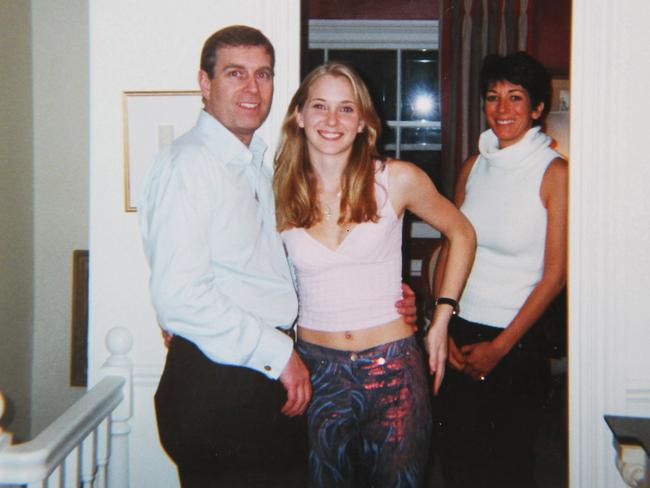 Prince Andrew and Virginia Roberts Giuffre at Ghislaine Maxwell's townhouse in London, Britain on March 13 2001 Picture: Florida Southern District Court/Supplied