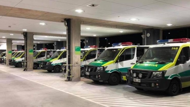 Ambulance ramping at the Royal Adelaide Hospital is a common occurrence. Picture: Facebook/Ambulance Employees Association