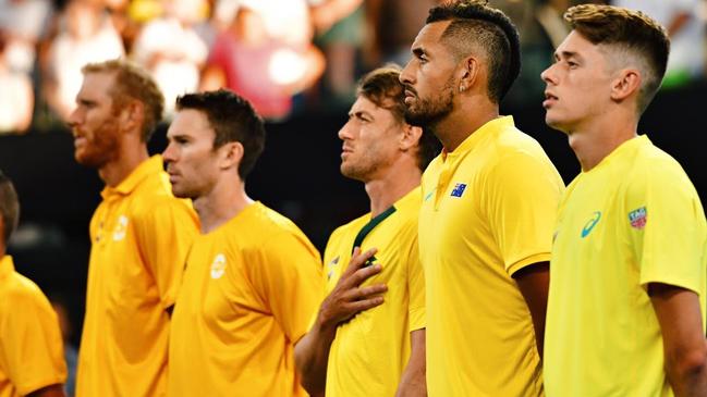 Millman as part of the Australian tennis team.