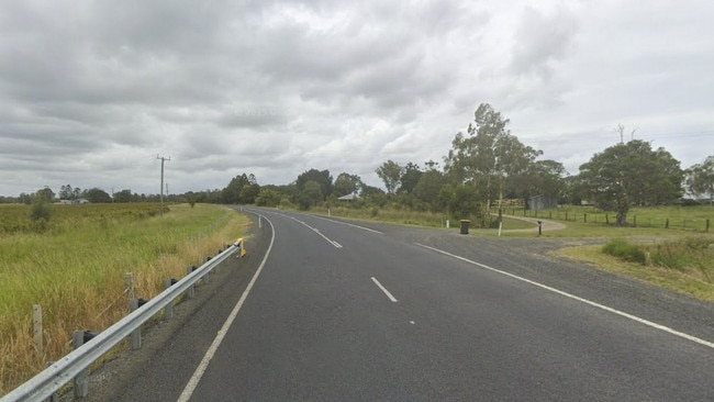 Woodburn-Coraki Rd, Woodburn where a man has died and another is in critical condition after a two-car crash on Tuesday.