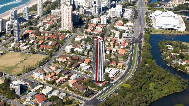 Artist impression of the original tower. Supplied by Gold Coast City Council