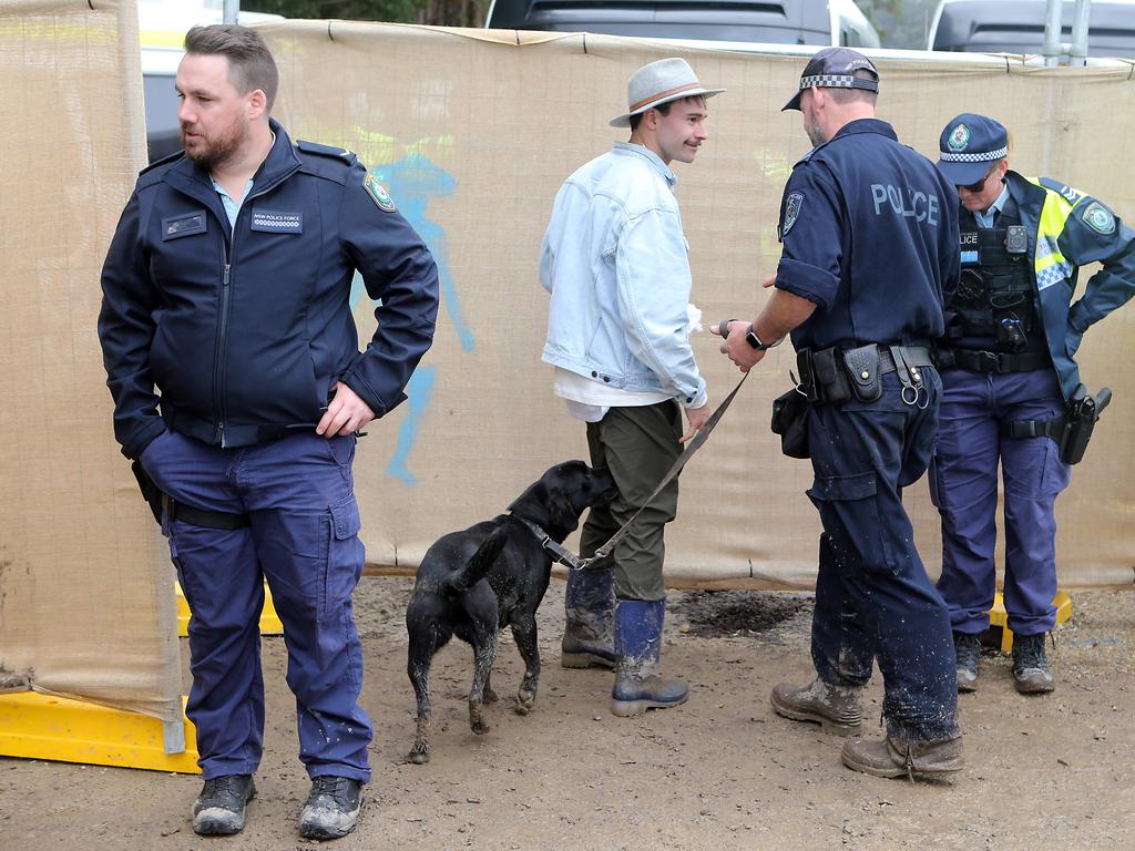 There was a heavy police presence at the festival ground on day one.