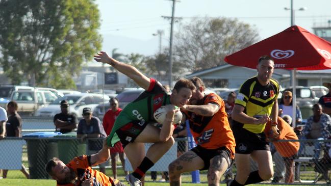 Luke Pietzner for Sarina Crocs in the A-Grade grand final against Wests Tigers. Picture: Facebook