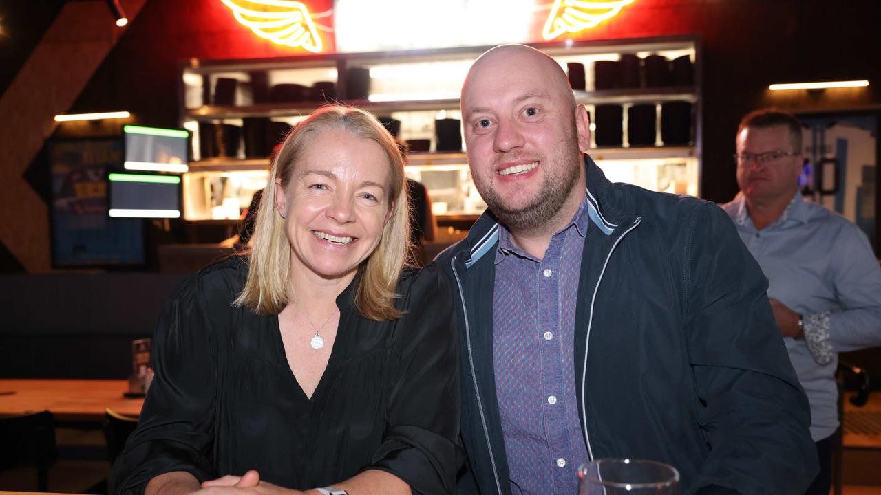 Sally Teiniker and Michael Jolley at The Sporting Globe Bar and Grill launch at Surfers Paradise for Gold Coast at Large. Picture, Portia Large.