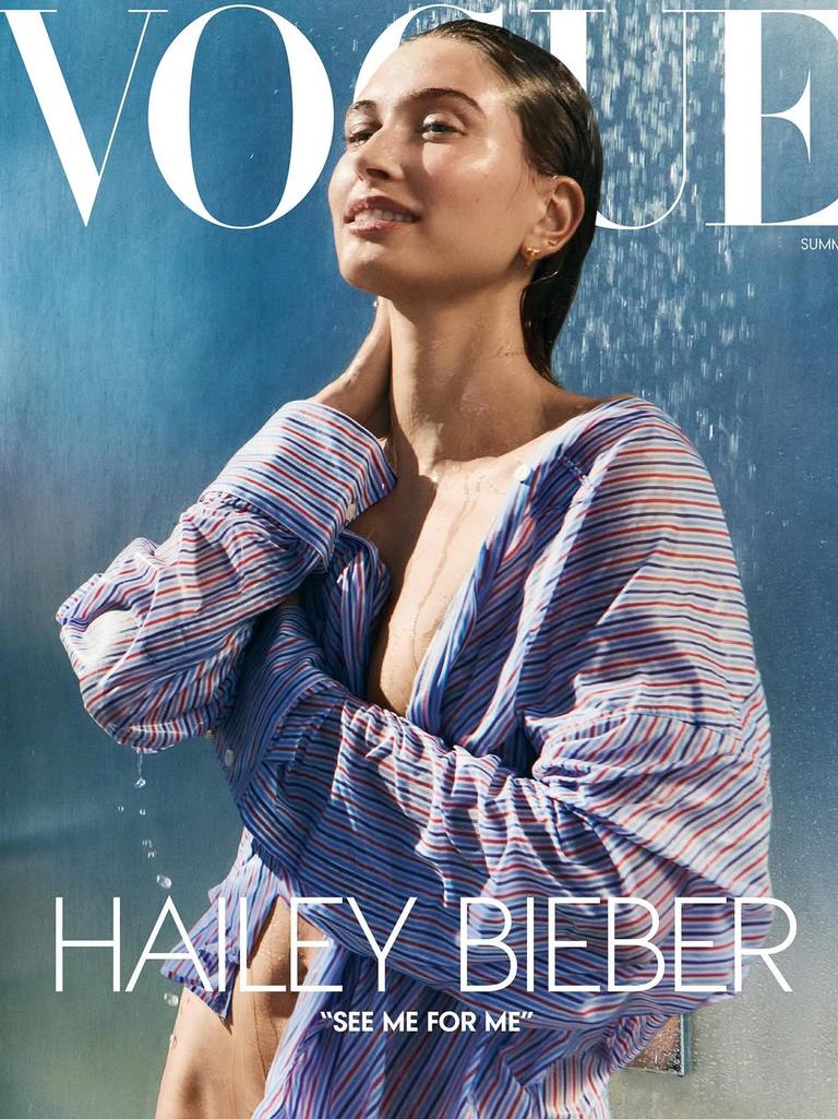 Hailey Bieber's first Vogue cover.