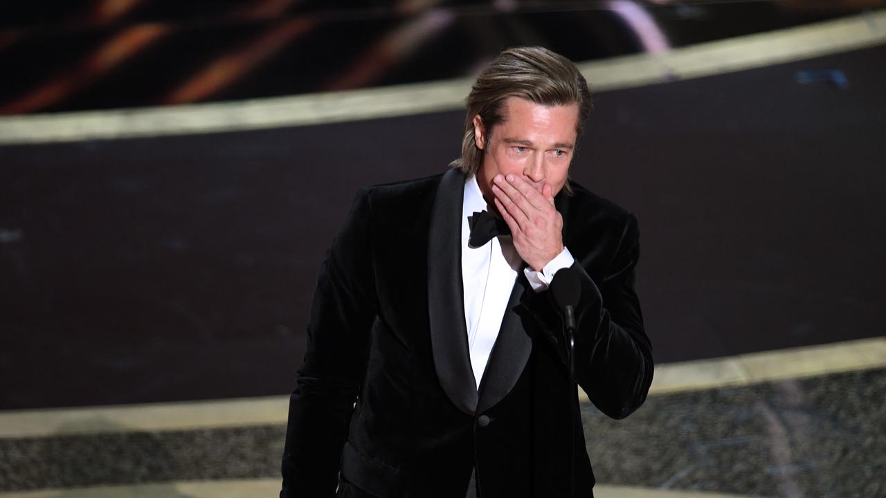 Pitt accepting the Actor in a Supporting Role award for Once Upon a Time … in Hollywood at the 92nd Annual Academy Awards. Picture: Kevin Winter/Getty Images