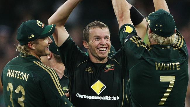 It’s been a while since Peter Siddle (middle) has represented Australia at ODI level. Picture: News Corp