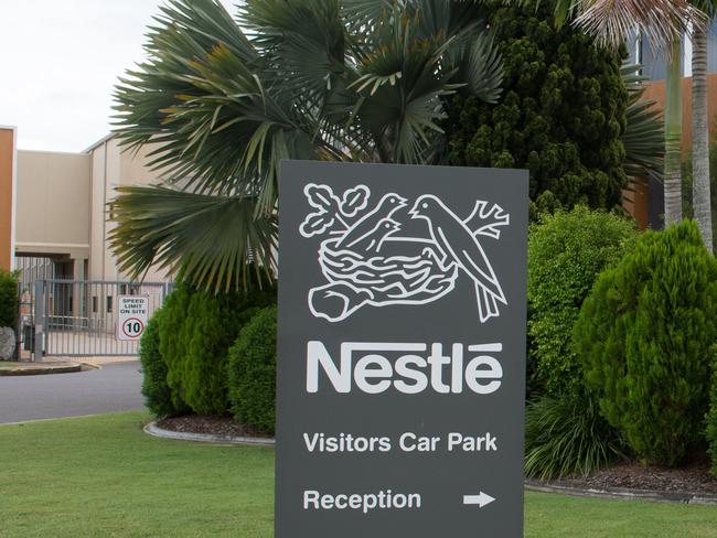 A Melbourne Nestle factory is closed for cleaning.