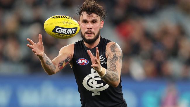 Carlton’s defence, including Zac Williams, leaked far too many points in 2021. Picture: Michael Klein