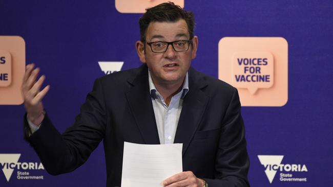 Premier Daniel Andrews’ roadmap offered little hope. Picture: Andrew Henshaw