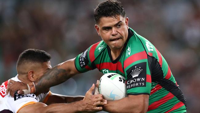 Latrell Mitchell in action for the Rabbitohs. Photo by Mark Metcalfe/Getty Images