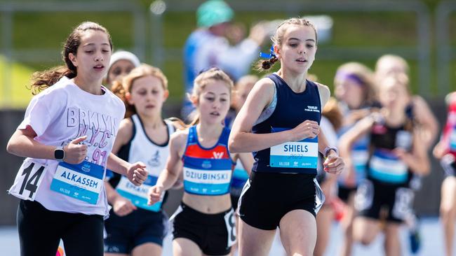 Emma Shiels at the NSW Athletics All Schools Championships at Sydney Athletic Centre in Homebush last year. Picture: Julian Andrews