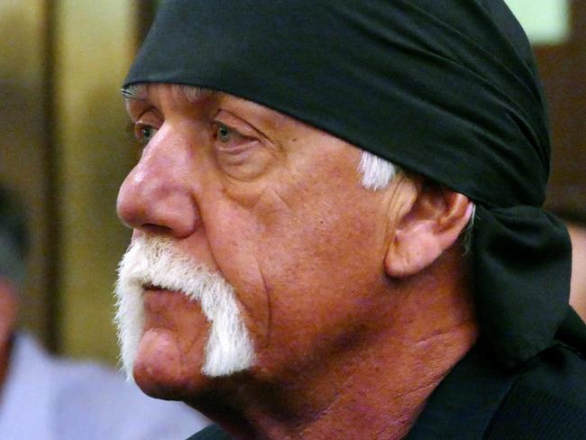 FILE - In this May 25, 2016 file photo, Hulk Hogan, whose real name is Terry Bollea, appears in court in St. Petersburg, Fla. The shell of Gawker has settled with Hulk Hogan for $31 million, ending a years-long fight that led to the media companyâ€™s bankruptcy, the shutdown of Gawker.com and the sale of Gawkerâ€™s other sites to Spanish-language broadcaster Univision. Gawker founder Nick Denton in a Wednesday, Nov. 2 blog post said that the â€œsaga is over.â€ Denton filed for personal bankruptcy because of the $140 million verdict won by the former professional wrestler in a Florida court over a sex tape.(Scott Keeler/The Tampa Bay Times via AP, Pool)