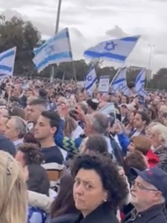 Federal MP Monique Ryan showed her support for the Australian Jewish community at a pro-Israel rally. Picture: X