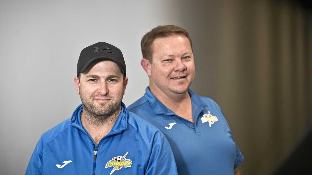 IN CHARGE: Craig Lockwood (left) and Anthony Bigby will coach the South West Queensland Thunder senior women in the 2019 NPL season. Picture: Kevin Farmer