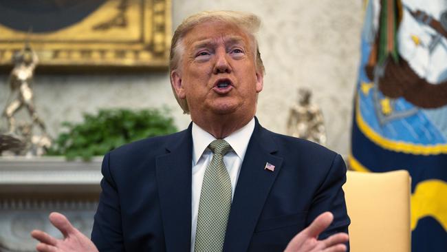 Donald Trump said last month that the US would pause funding to the WHO, pointing to the organisation’s failure to adequately respond to the virus. Picture: AP