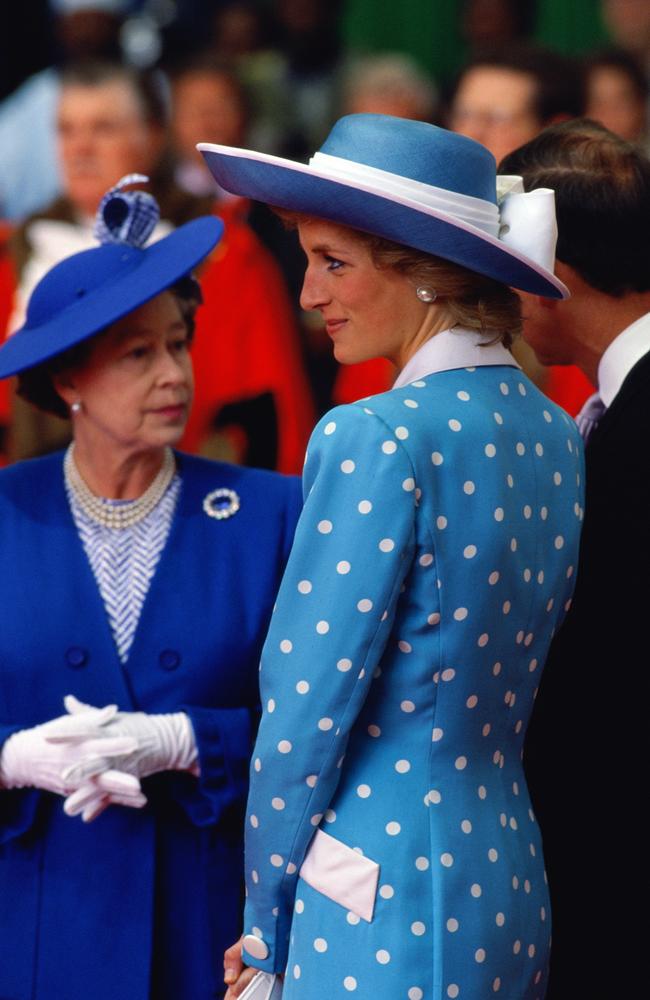 Queen Elizabeth and Princess Diana. Picture: Jayne Fincher/Princess Diana Archive/Getty Images