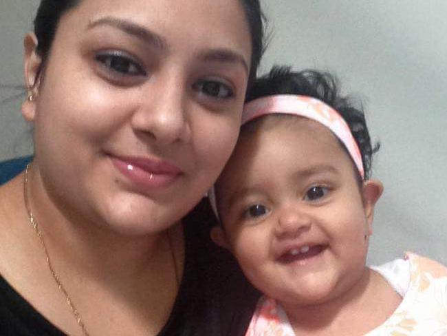 Sanaya Sahib, 14 months, with her mother Sofina Nikat who lawyers argue is guilty of infanticide. Picture: Supplied