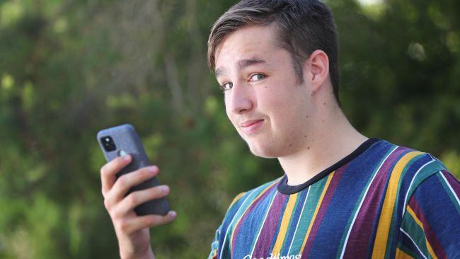 Kalani Ripley is a recent graduate from Miami State High School, he is waiting for his ATAR online. Picture Glenn Hampson.