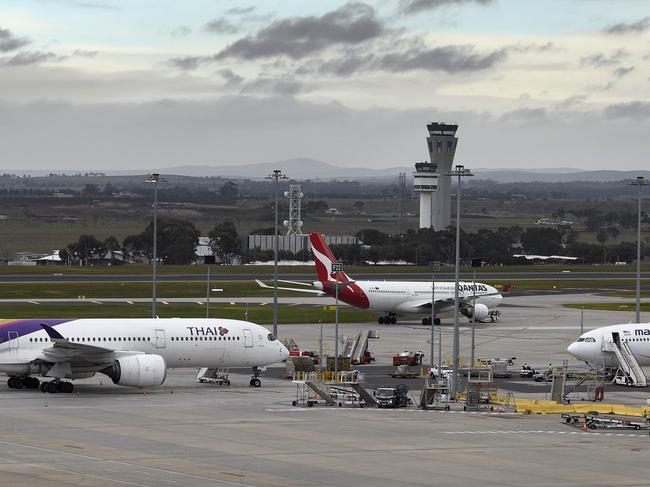 MELBOURNE, AUSTRALIA - NewsWire Photos JULY 20, 2024: Plane traffic at Melbourne Airport slowly gets back to normal after yesterday's worldwide IT outage. Picture: NewsWire / Andrew Henshaw