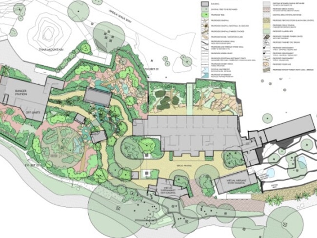 Plans for the Taronga Zoo Sumatran Tiger Adventure.