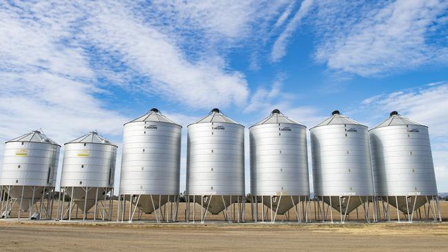 Silos on farm. Picture: Zoe Phillips