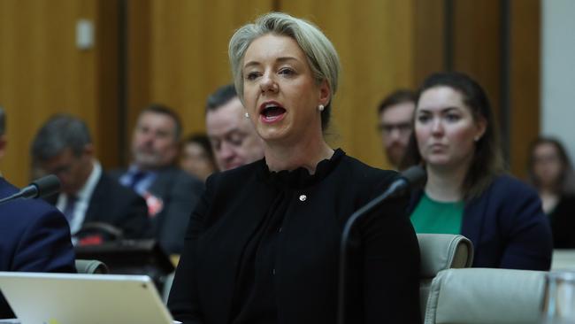 Deputy Leader of the Nationals and Agriculture Minister Bridget McKenzie appearing at a Senate Estimates hearing at Parliament House in Canberra. Picture: Kym Smith