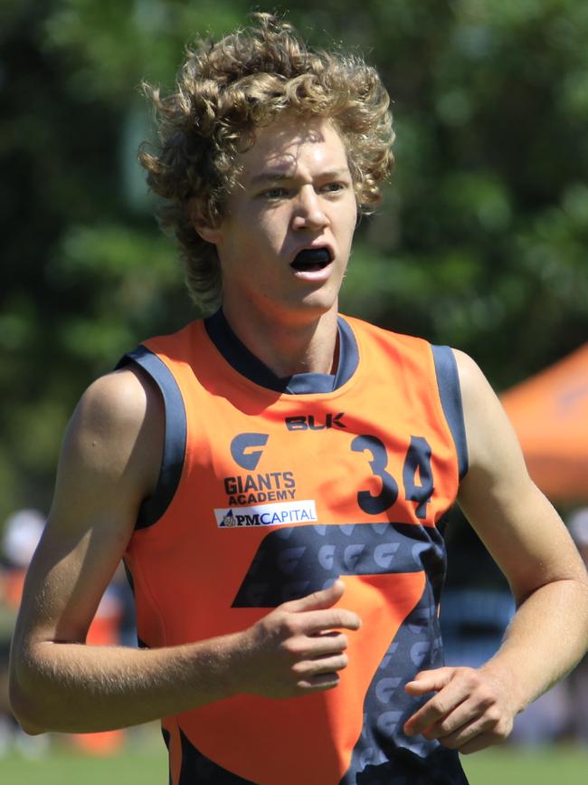 Winter Paralympian Josh Hanlon as a GWS Giants rookie. Picture: GWS media.