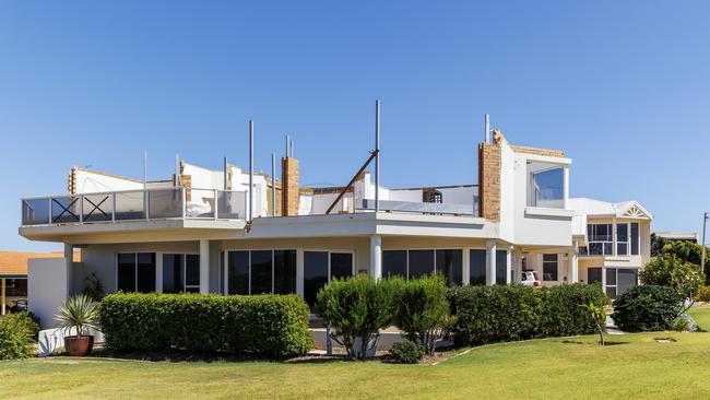 A house that was badly damaged when Tropical Cyclone Seroja slammed into the Midwest WA town of Kalbarri. Picture: Graeme Gibbons