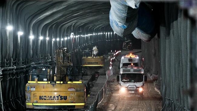 A photo of tunnelling on WestConnex, which the Beaches Link would connect to via the Western Harbour Tunnel.