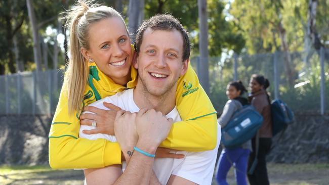 Netballer Renae and basketballer husband Joe Ingles.