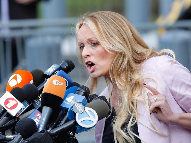 Adult film actress Stormy Daniels says she was paid hush money by former US president Donald Trump. Picture: AFP