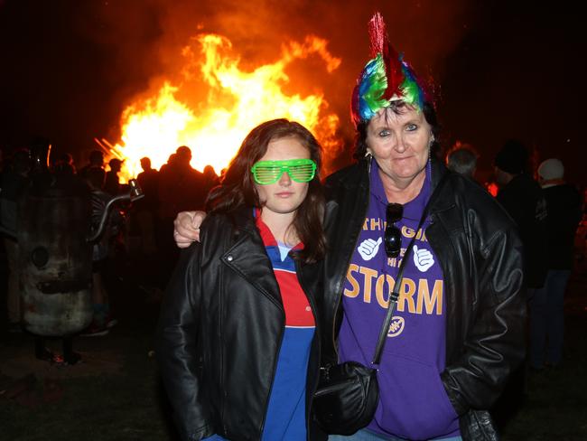 Sophie and Sharon Edmunds enjoying their night at the Killarney Bonfire and Fire Drum NightPhoto: John Towells