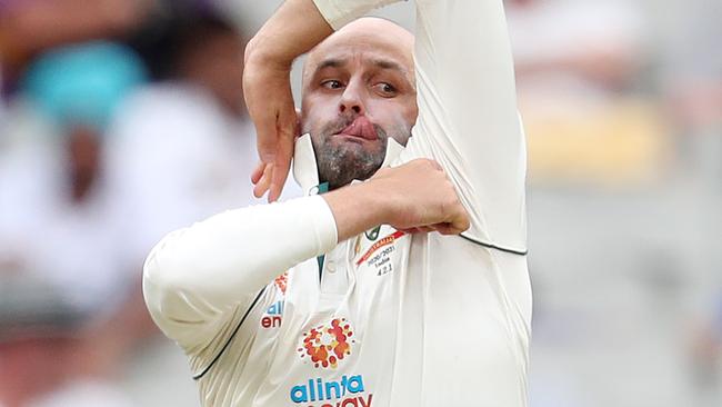 Boxing Day cricket Test Match at the Melbourne Cricket Ground (MCG). Day 2. 27/12/2020. Nathan Lyon bowls. Pic: Michael Klein