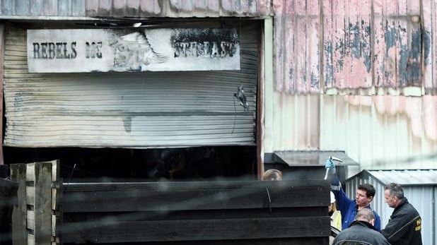 The Rebels clubhouse was destroyed in the 2016 fire.