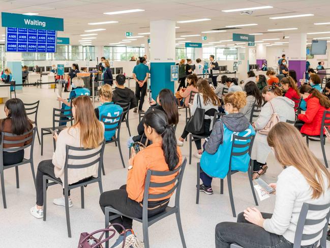 A first look inside the mass vaccination centre at Sydney Olympic Park as staff underwent final training before it opens on Monday morning.