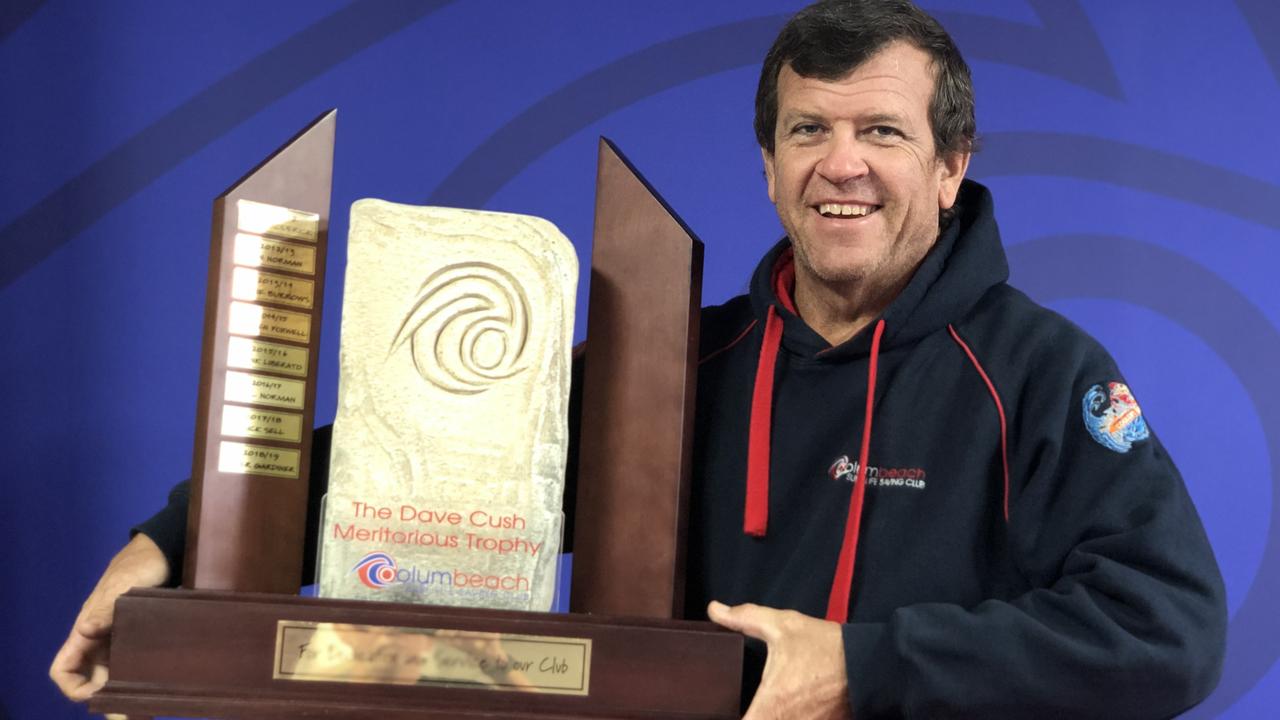 AWARD: Coolum Beach Surf Life Saving Club's Fred Stokes won the club's main award of their awards night - the Dave Cush Meritorious Service Award. Photo: Contributed