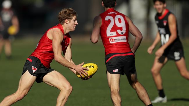 Dylan Stephens will make his AFL debut against the Tigers on Sunday. Picture: Mark Metcalfe/Getty Images.