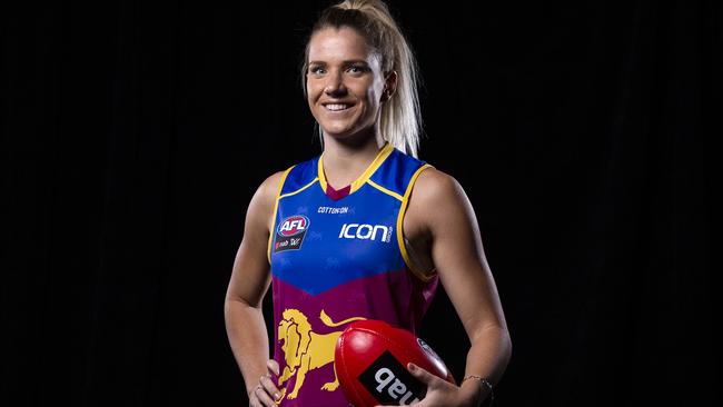 Paige Parker of the Lions after the AFLW draft.