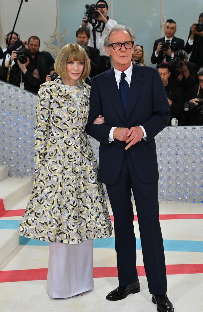 Vogue Editor-in-Chief Anna Wintour and English actor Bill Nighy arrive for the 2023 Met Gala. Picture: Angela Weiss/AFP