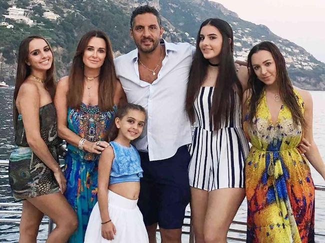 Kyle and Mauricio share three daughters together and he is also stepdad to Kyle’s daughter Farrah (far right) from her first marriage. Picture: Instagram