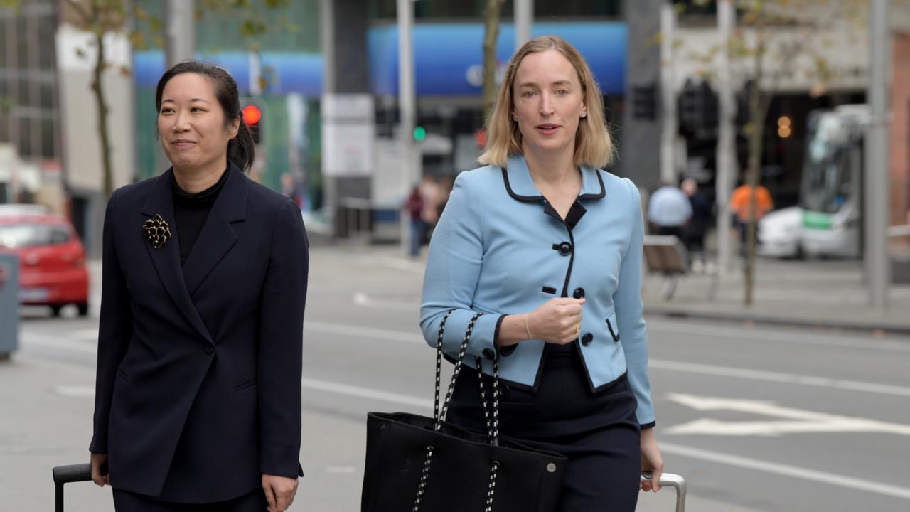 Ms Higgins’ lawyers Rachael Young and Kate Pedersen. Picture: NewsWire / Sharon Smith