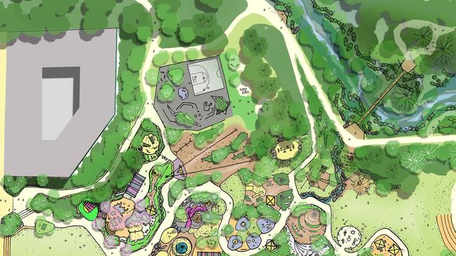 Kingston Park public open space artist impressions. Picture: SUPPLIED