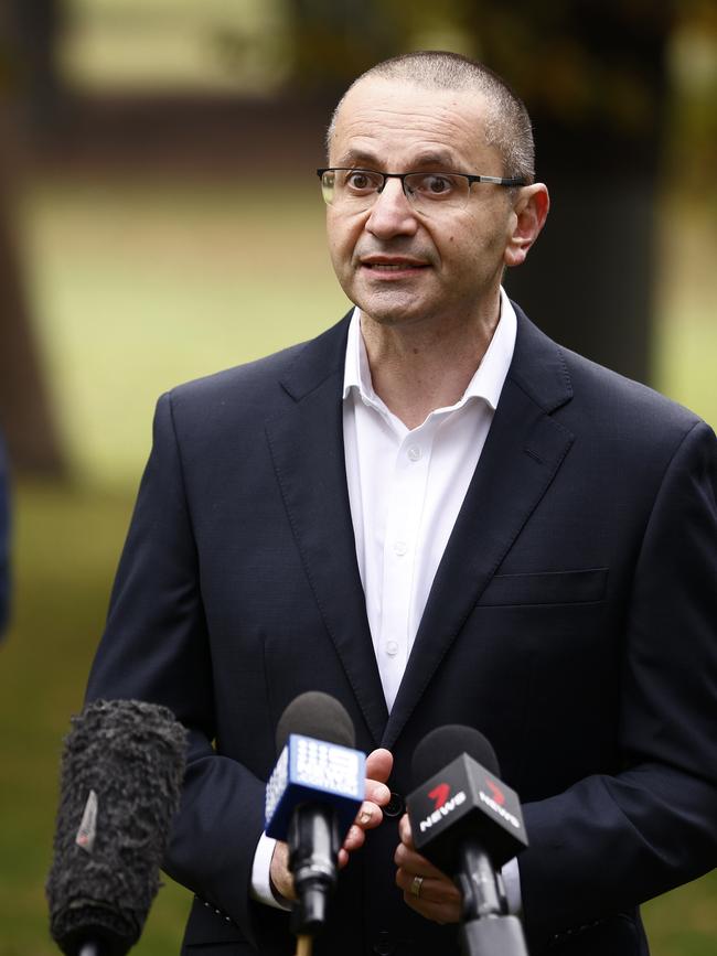 TAC CEO Joe Calafiore speaks to the media during a press conference in Melbourne in 2021. Picture: NCA NewsWire / Daniel Pockett