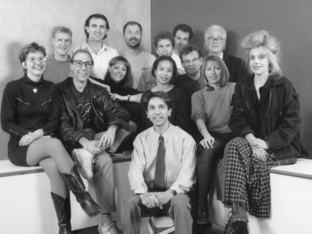 Nalbandian with the Animal Logic team in their first office in Sydney in 1991. Picture: Supplied