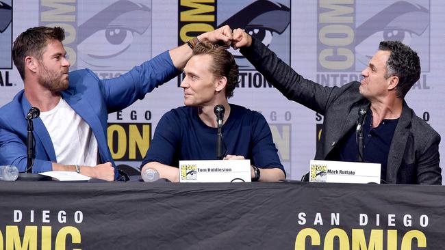 Chris Hemsworth was happy to be tour guide for his co-stars Tom Hiddleston and Mark Ruffalo while shooting in Australia. Picture: Kevin Winter/Getty Images