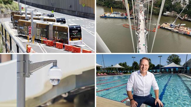 There's money for Metro charging stations, the Kangaroo Point green bridge, public pool subsidies and more CCTV cameras in the 2024 Brisbane City Council Budget.